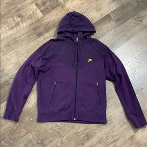 Men’s Nike Sirus Windrunner Safari Print Purple Hoodie M EUC